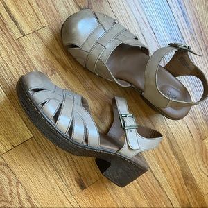 boc Beige Strappy Clogs